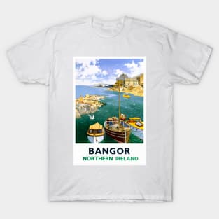 Vintage Travel Poster Ireland Bangor Northern Ireland T-Shirt